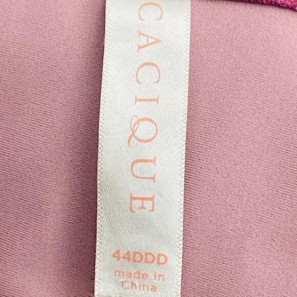 Cacique Dark Purple Invisible Lace Backsmoother Lightly Lined Balconette Bra - Picture 11 of 15